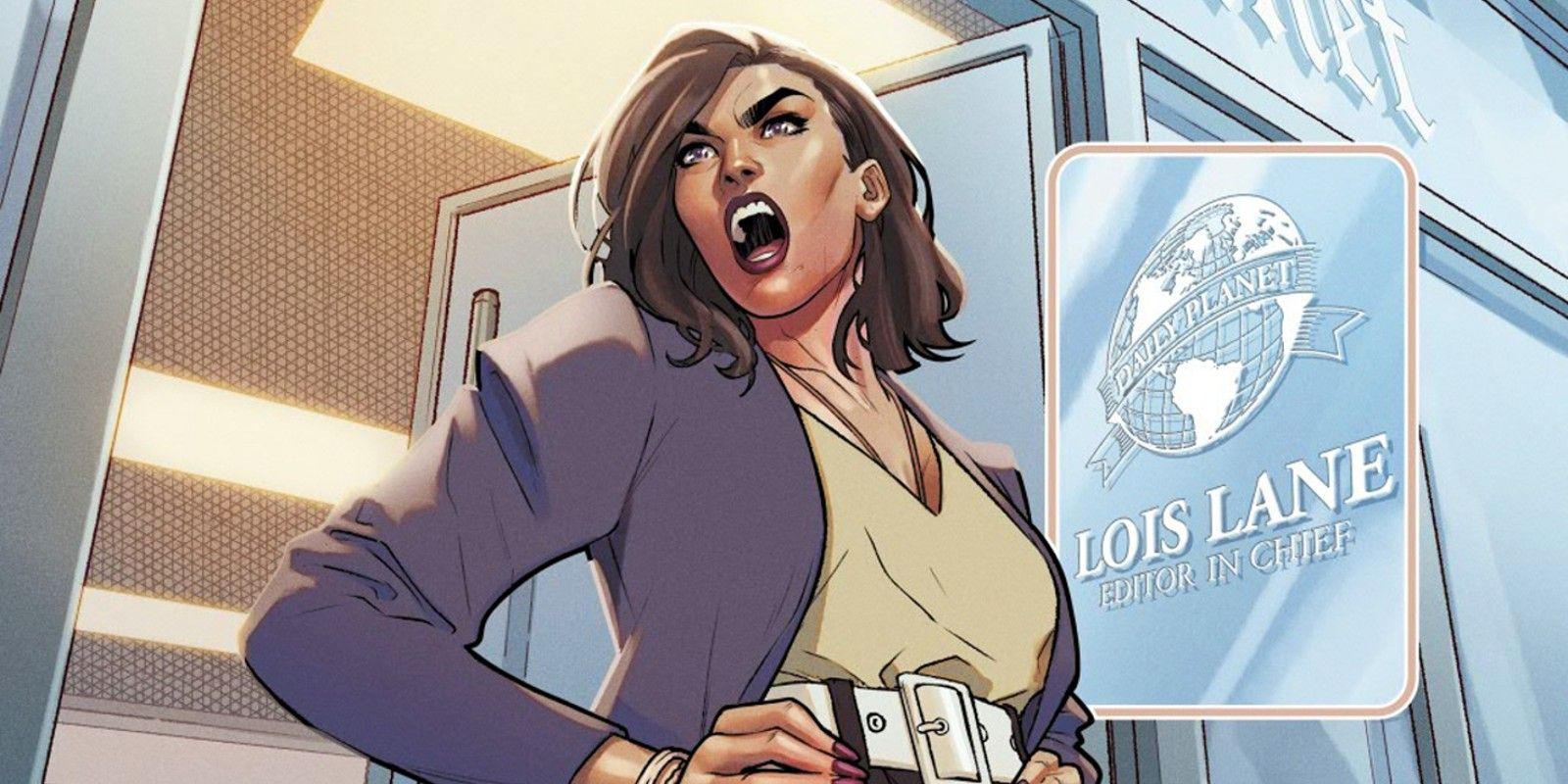 Lois Lane Yelling as Editor in Chief of Daily Planet