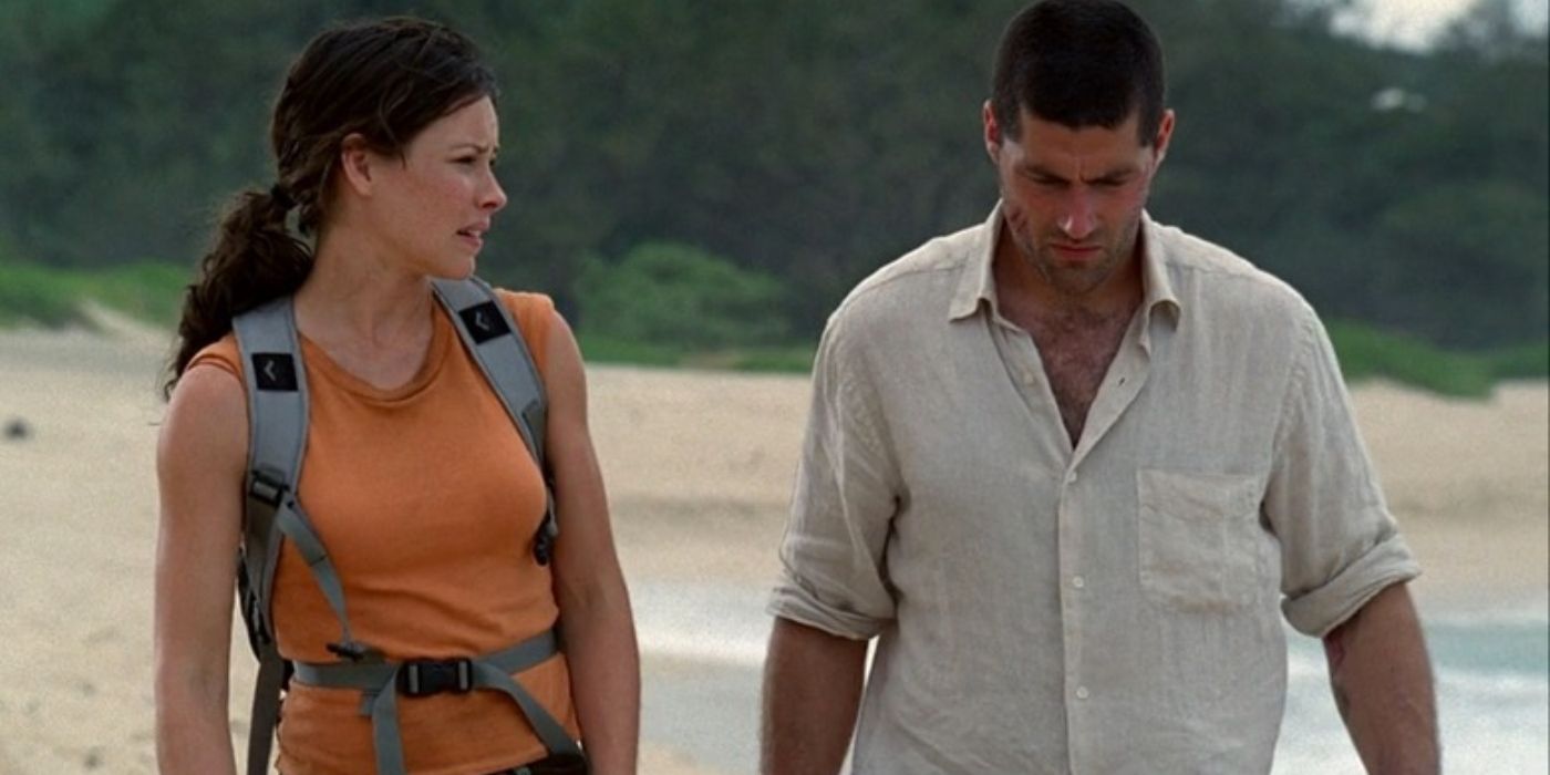 Kate and Jack talking on the island on Lost