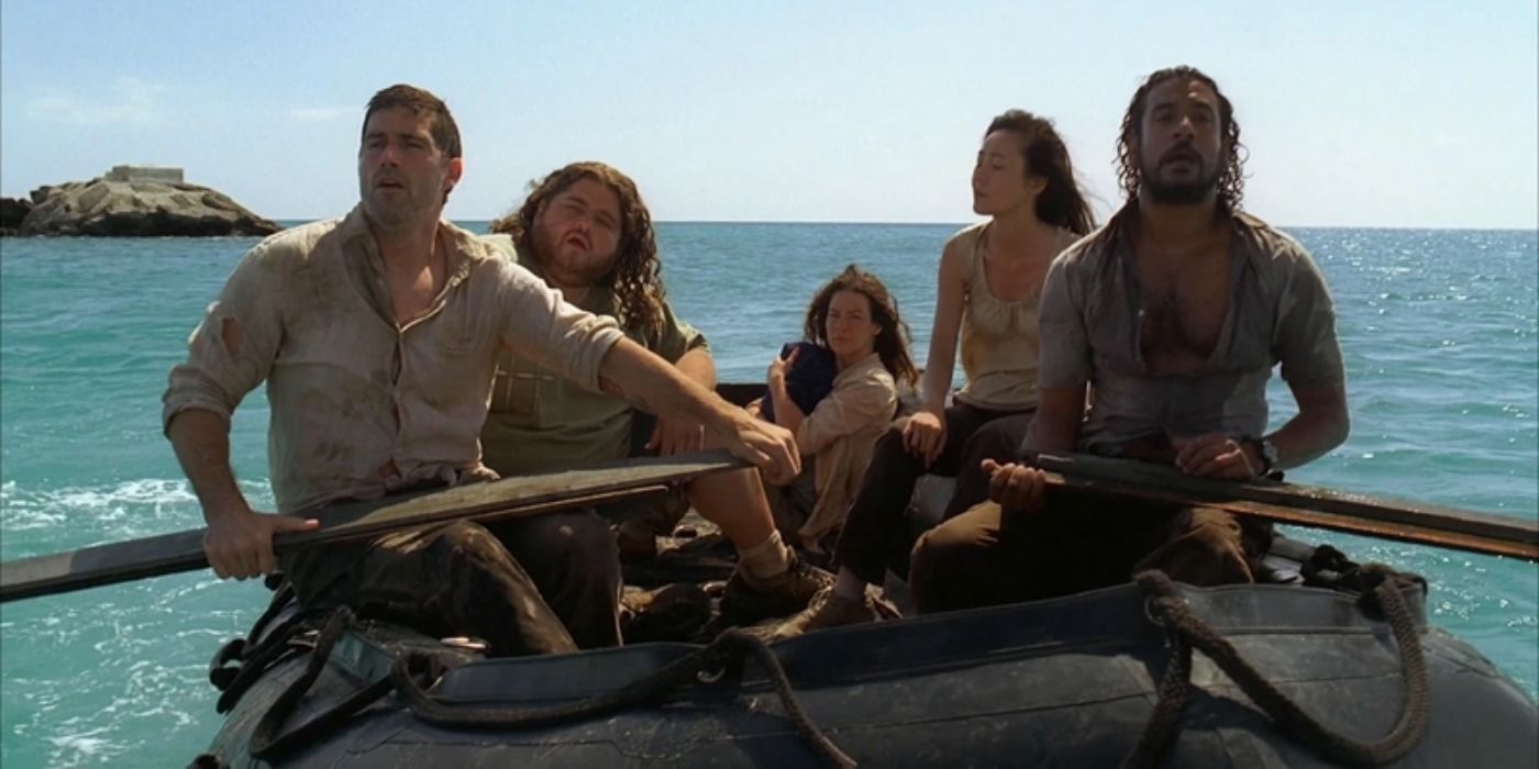 The Oceanic Six on a boat on Lost
