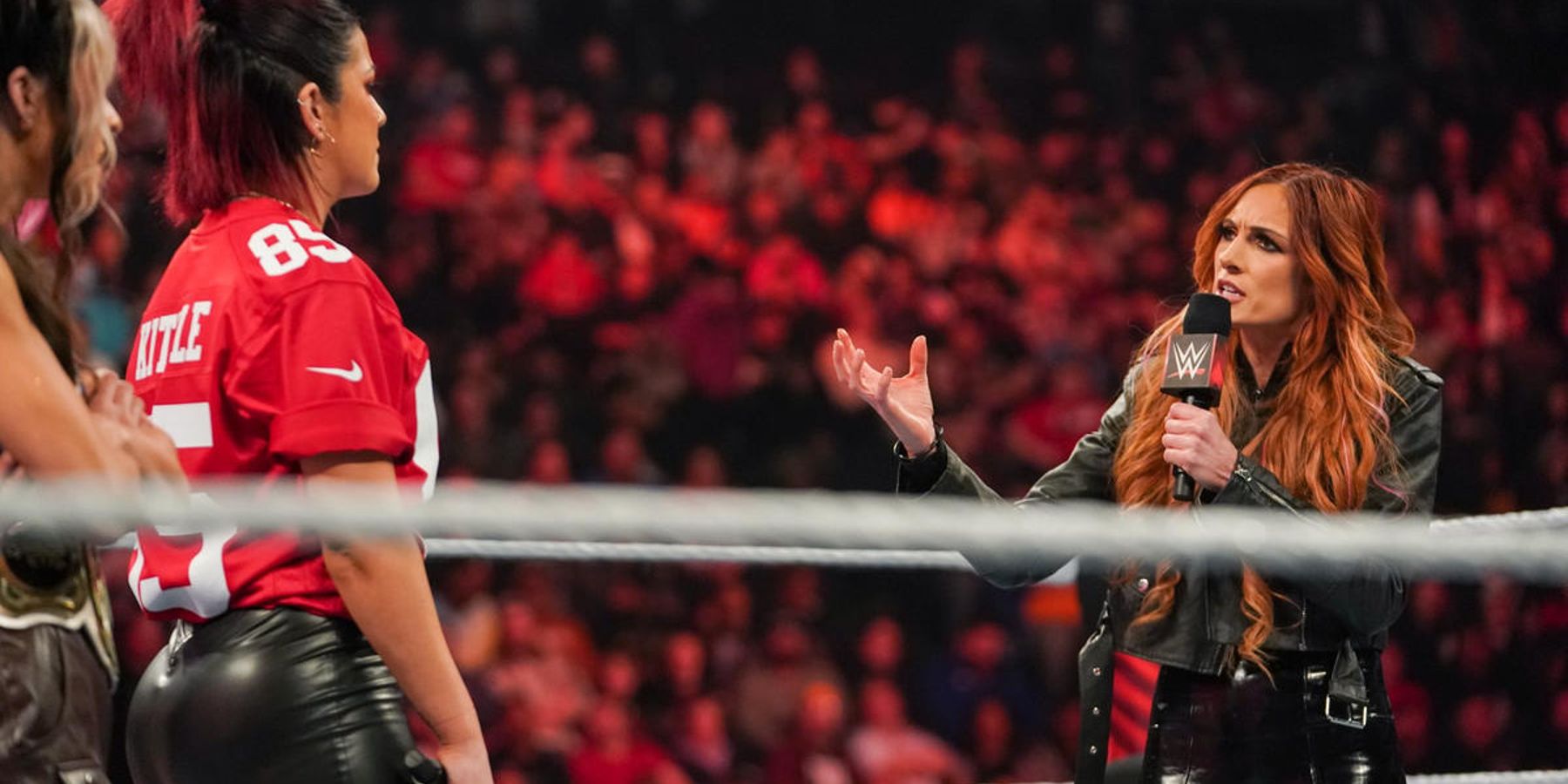 Becky Lynch challenges Bayley to a steel cage match at Raw is 30 in 2023.