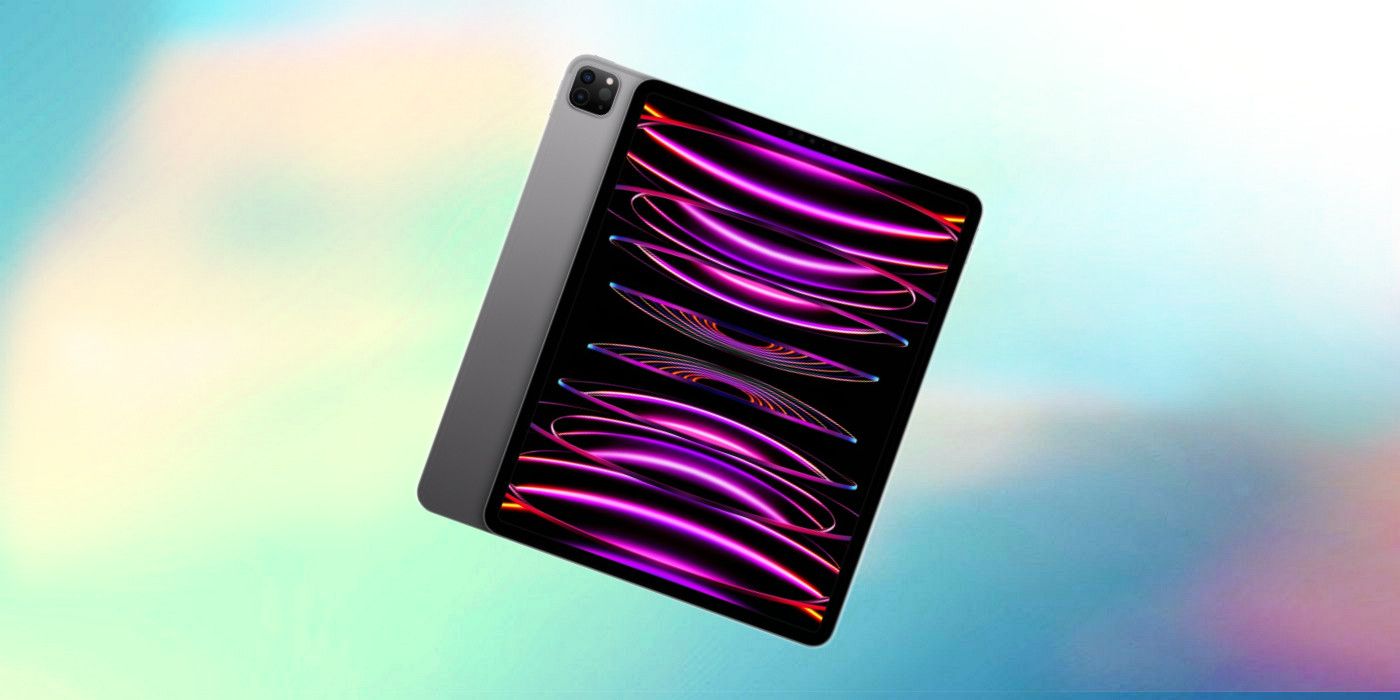 M2 iPad Pro 2022 on custom gradient background