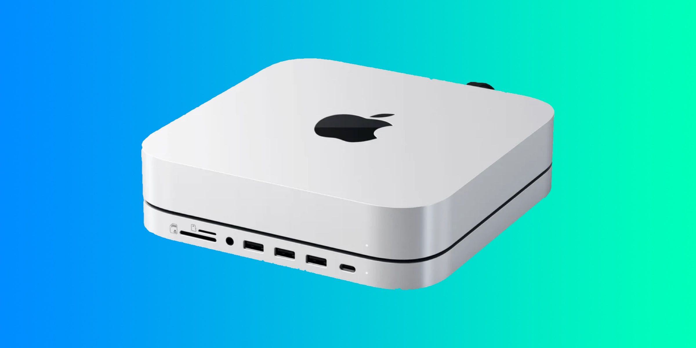 M2 Mac mini with Satechi Dock, offering expandable storage with an internal SSD enclosure.