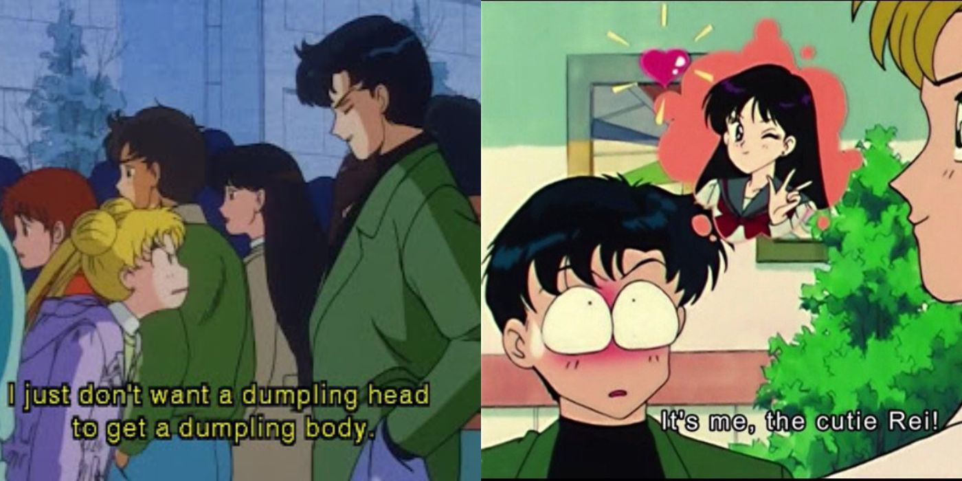 Mamoru sendo um idiota para Usagi Sailor Moon