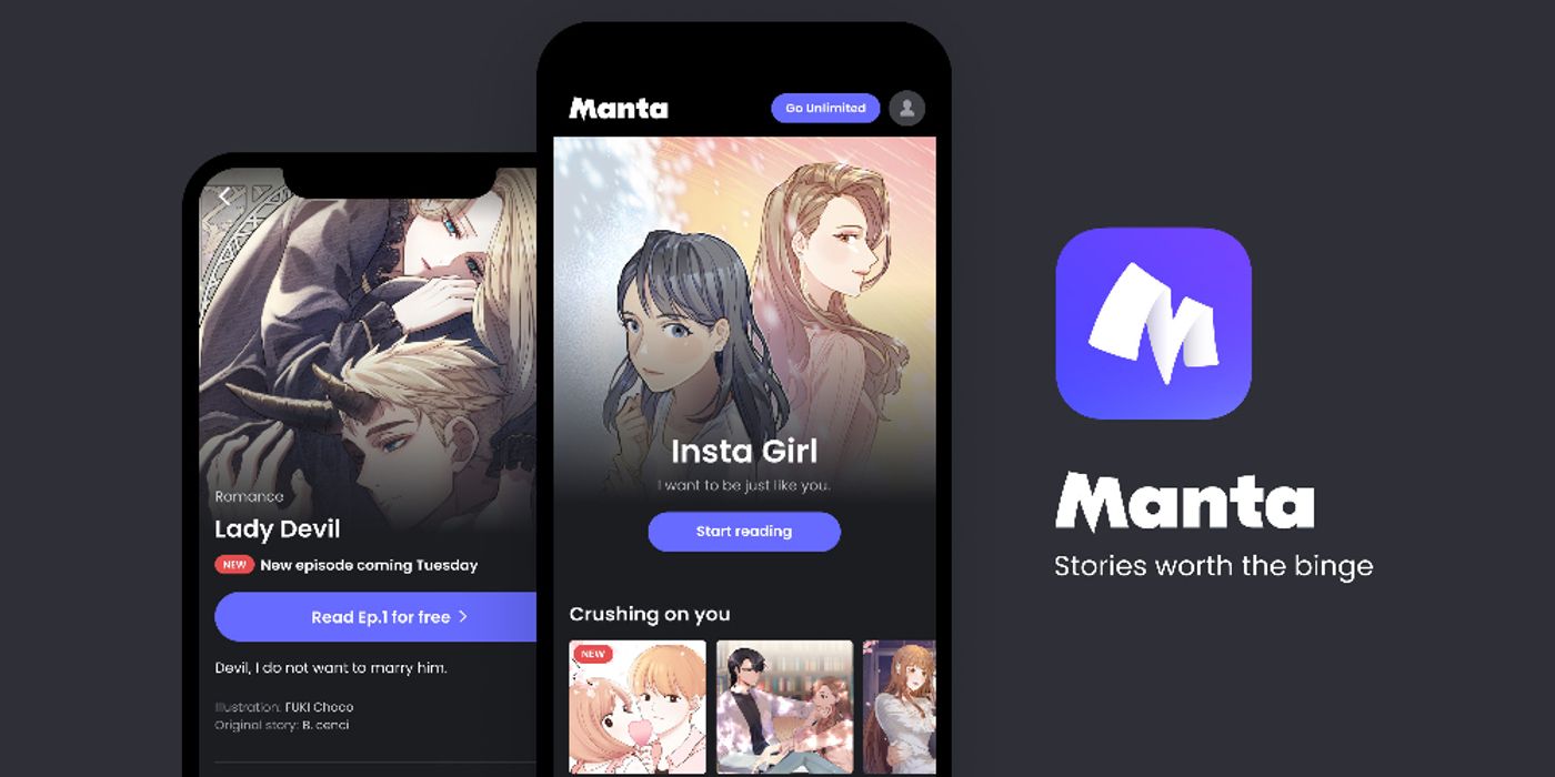 A Manta app logo is displayed