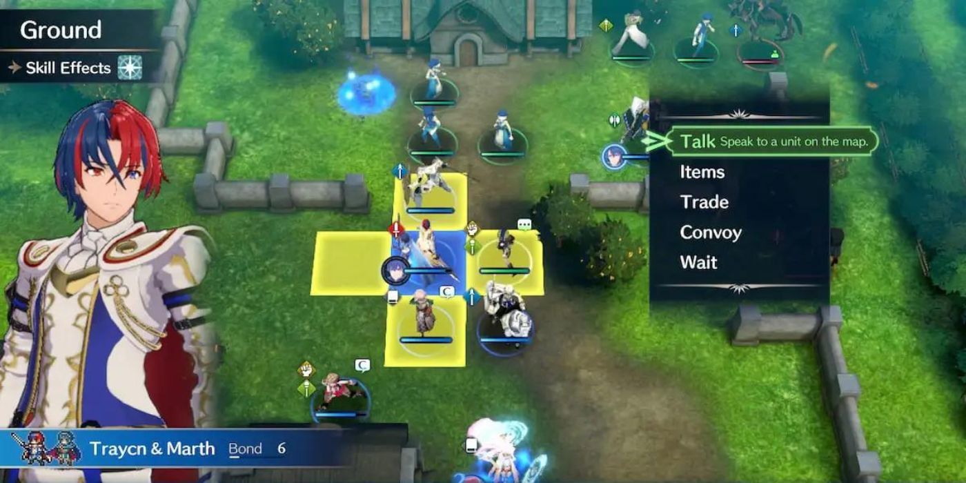 Alear ao lado de um mapa em Fire Emblem Engage