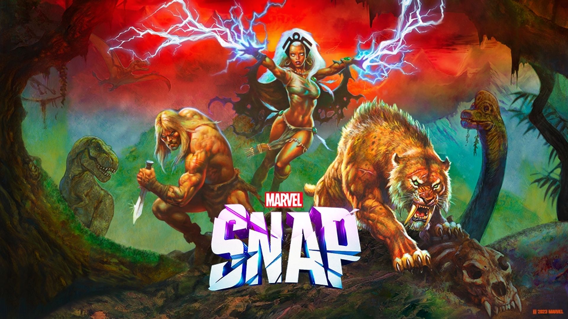 Marvel SNAP Savage Land Storm, Ka-Zar e Zabu na selva de Savage Land