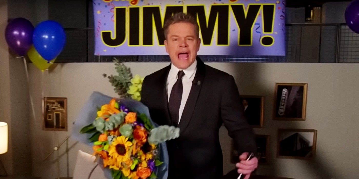 Matt Damon a l'air indigné d'avoir été exclu de l'émission spéciale du 20e anniversaire de Jimmy Kimmel Live