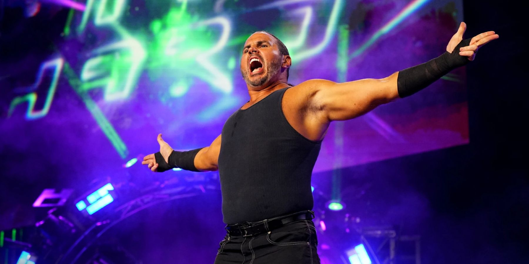 Matt Hardy walks to the ring ahead of his match against Darby Allin on AEW Rampage in September 2022.