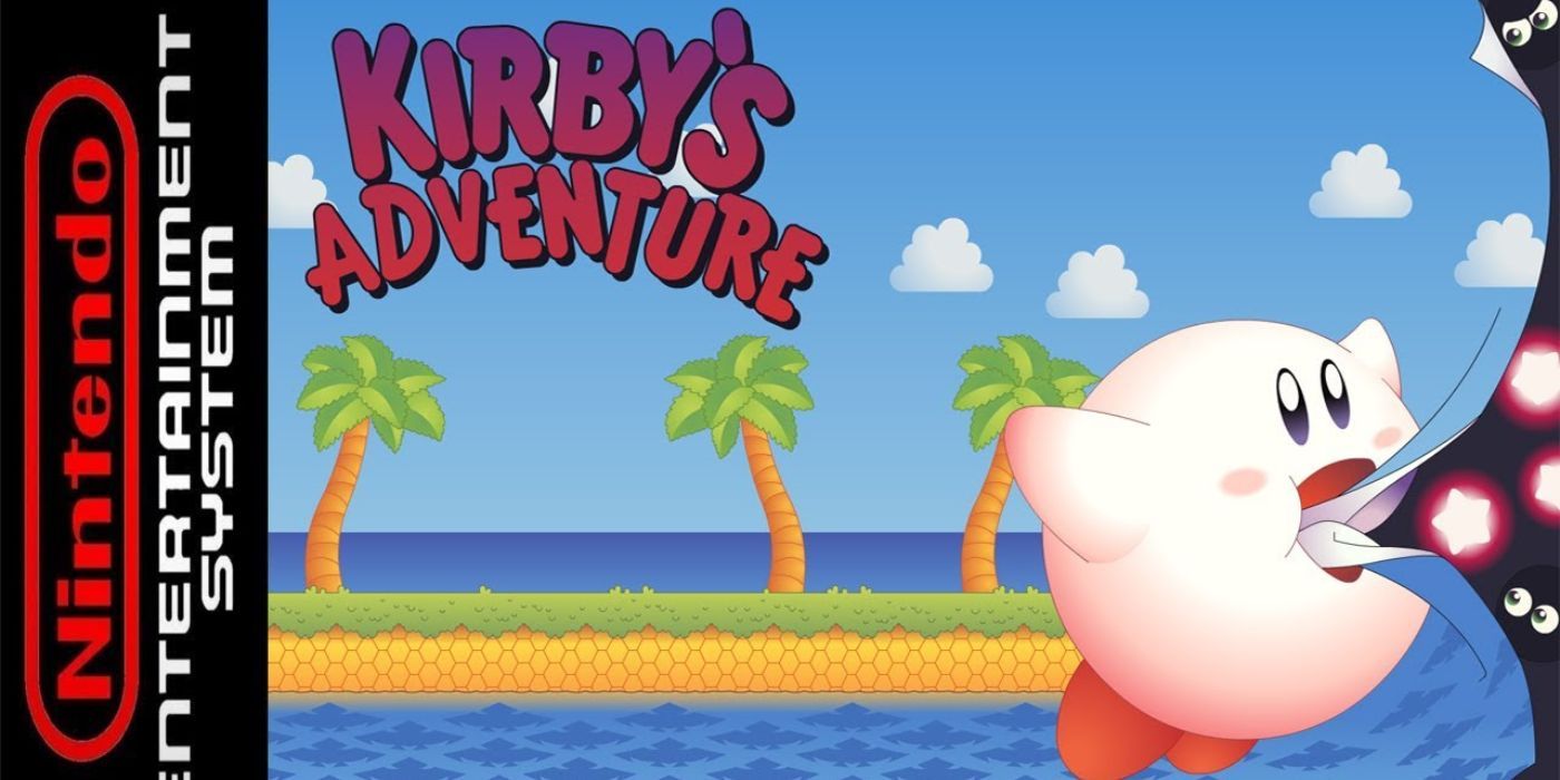 Kirby's Adventures game cover.