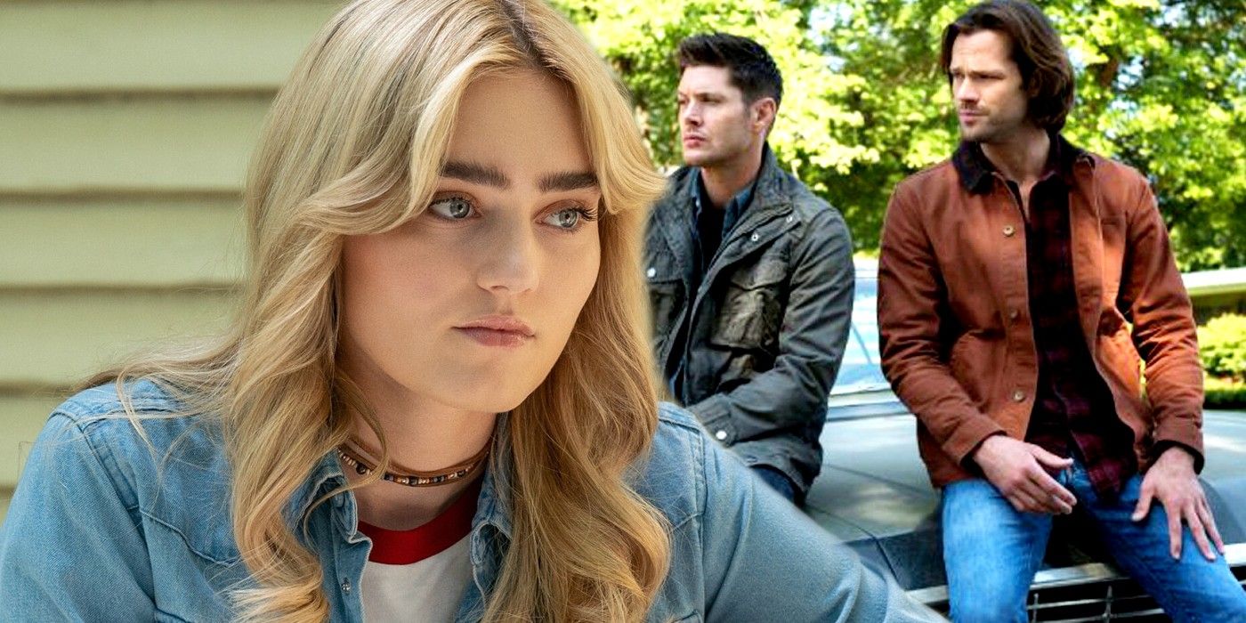 Meg Donnelly in The Winchesters Jensen Ackles as Dean and Jared Padalecki as Sam in Supernatural