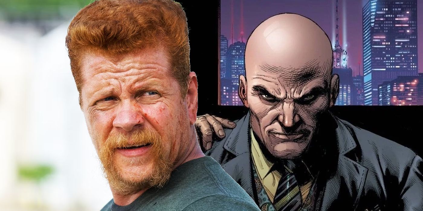 Image partagée : Michael Cudlitz dans le rôle d'Abraham Ford dans The Walking Dead ;  bande dessinée Lex Luthor se renfrogne diaboliquement
