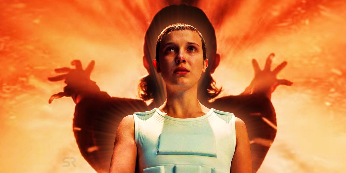 Millie Bobby Brown as Eleven in Stranger Things seasons 2 and 4