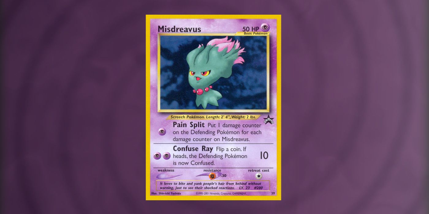 A Black Star Promo card of Misdreavus from the Pokémon Trading Card Game.