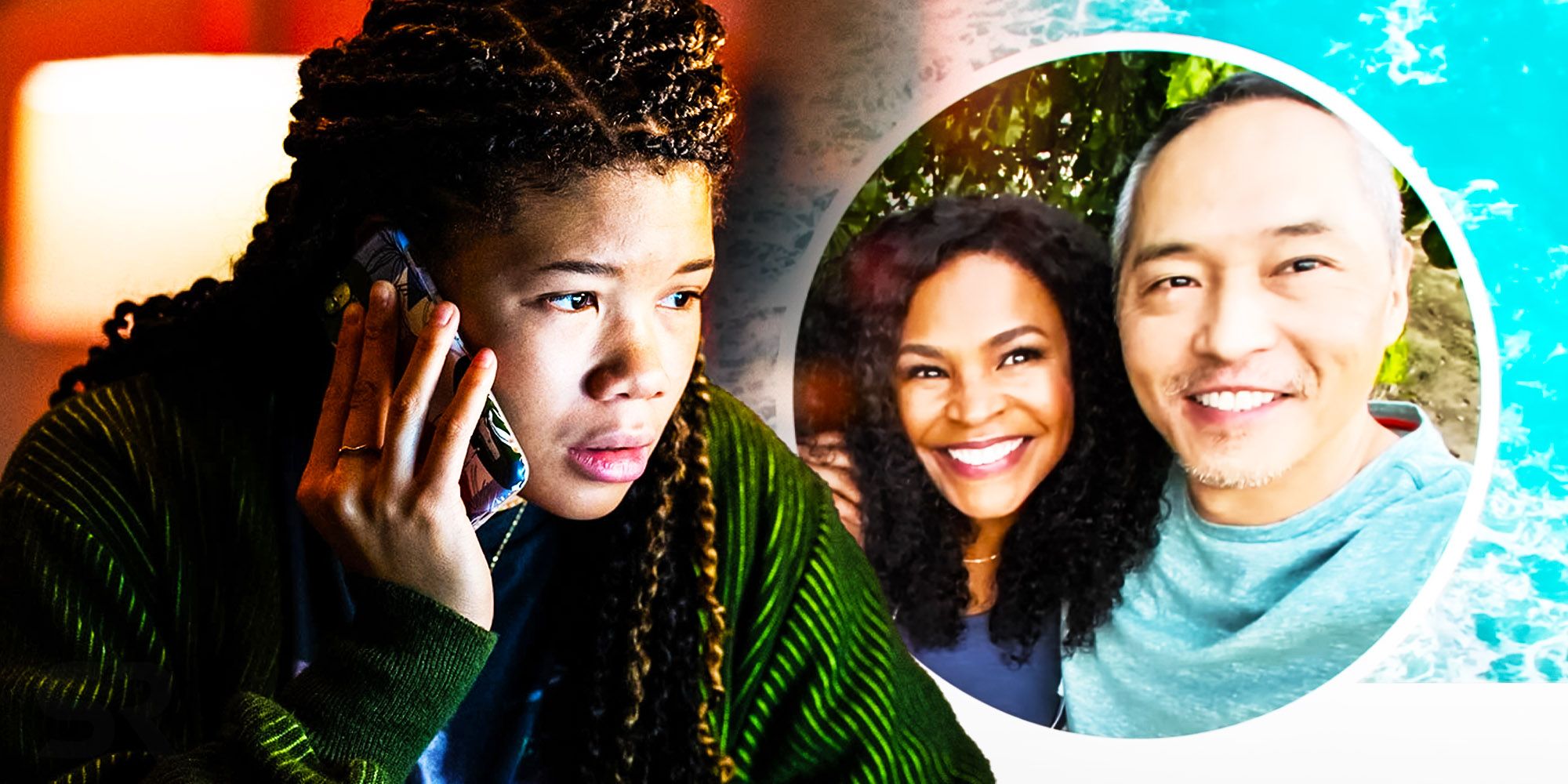 Collage from Missing movie of Storm Reid, Nia Long as Grace Allen, and Ken Leung
