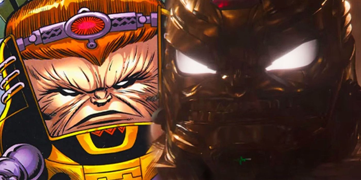 Split Image of MODOK in the comics vs in the Quantumania trailer