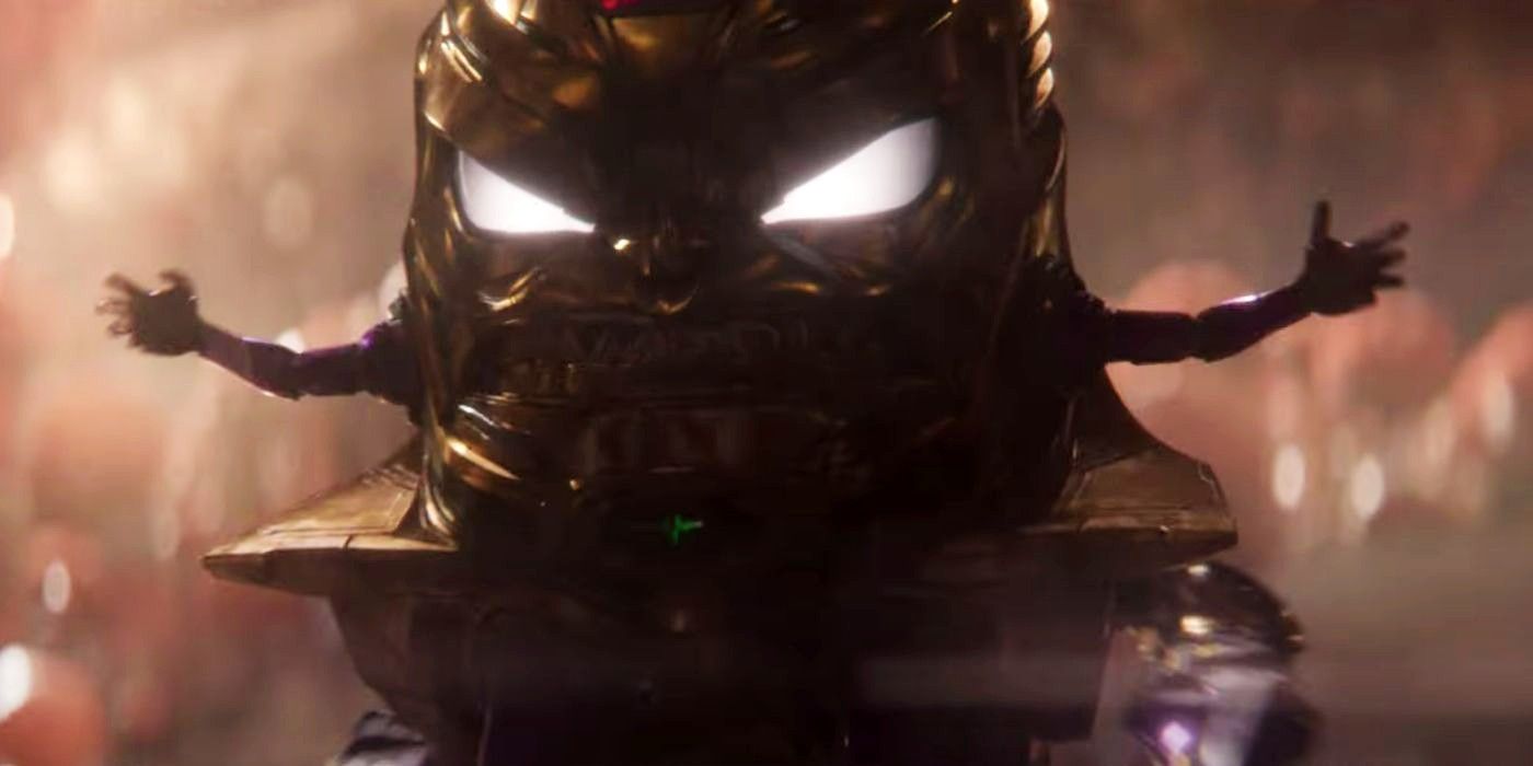 Modok flying in the air in Ant-Man and the Wasp Quantumania