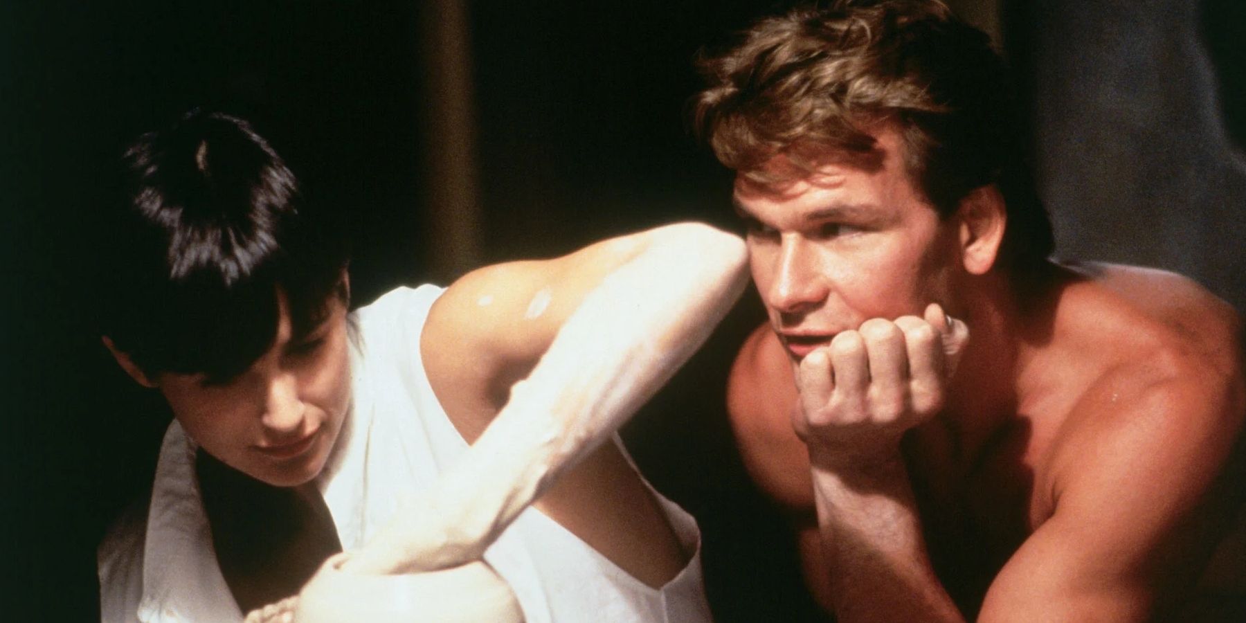 Moore and Swayze in Ghost