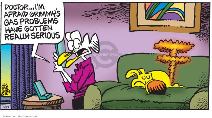 Mamãe Ganso e Grimm desenho animado sobre problemas de gás (1)