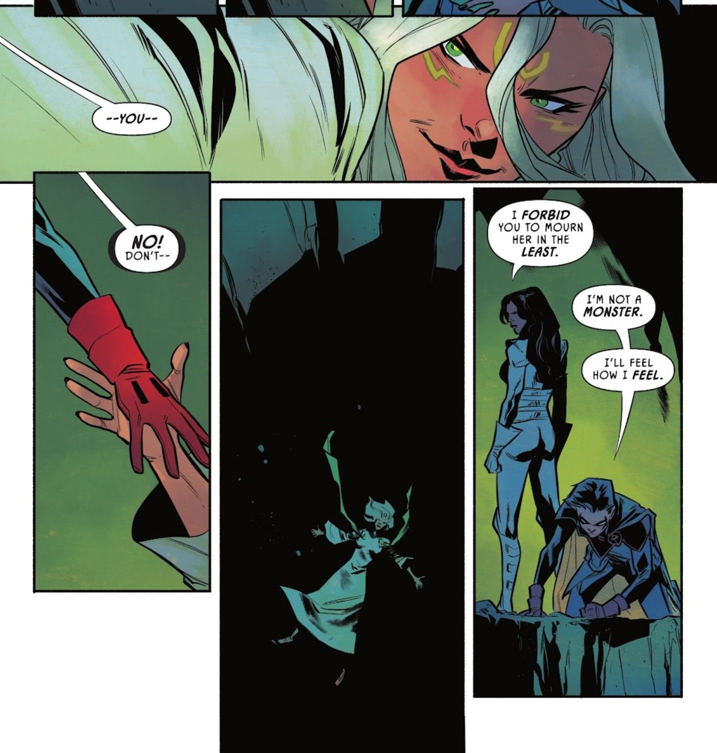 Mother Soul Falls from Robin Damian Wayne's Grip