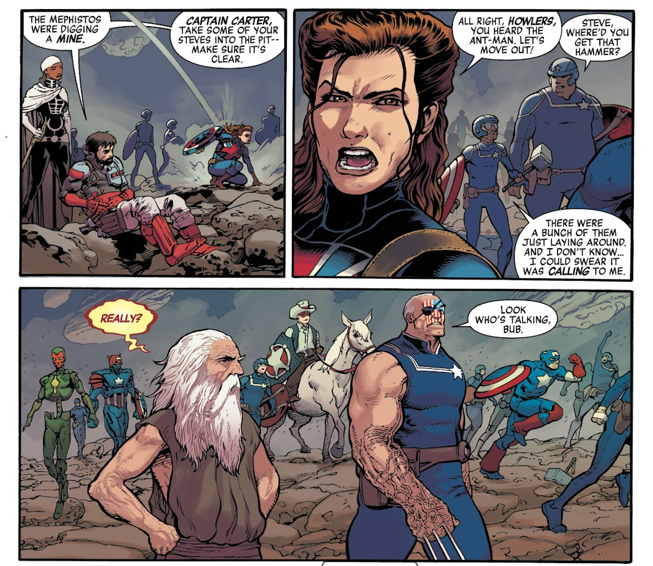 Multiverse Captain America lifts Thor's hammer