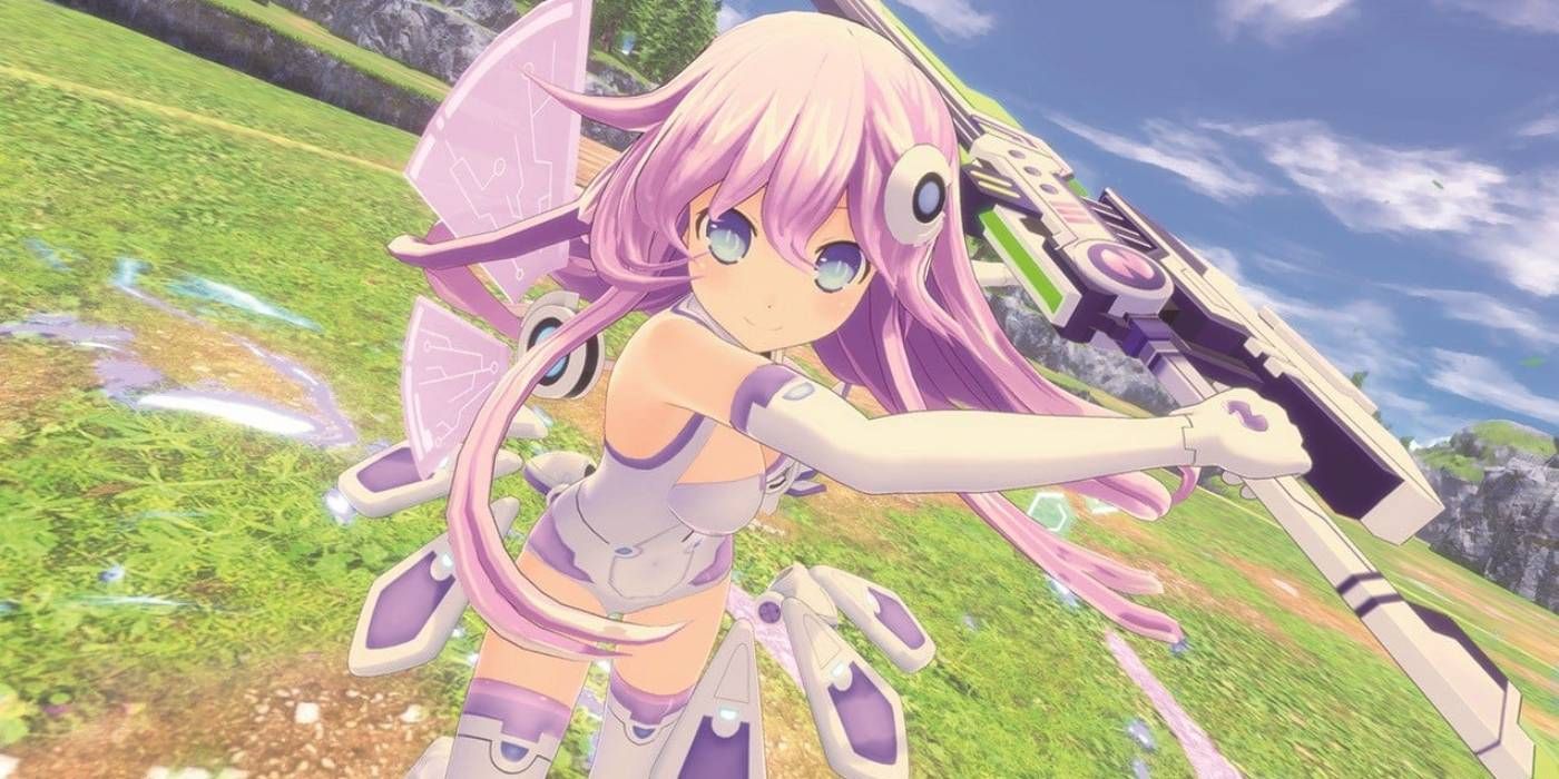 Neptunia: Sisters VS Sisters RPG Game with Party Character Wielding Pink Sword During Promotional Trailer