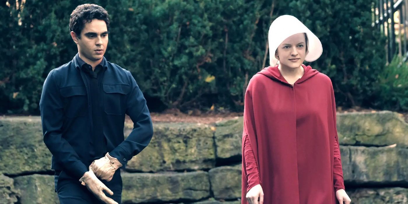 Nick and June standing together in Handmaid's Tale