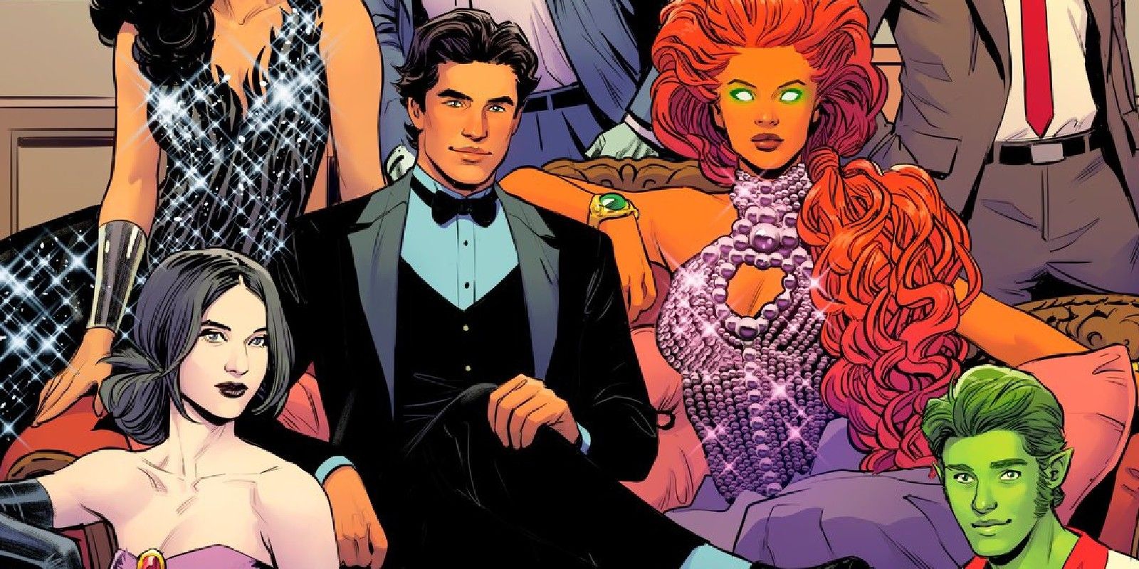 Nightwing Cover Focusing on Dick Grayson and Starfire in Gala Formal Wear
