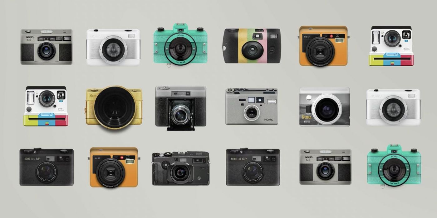 Various cameras are seen in the NOMO Cam app