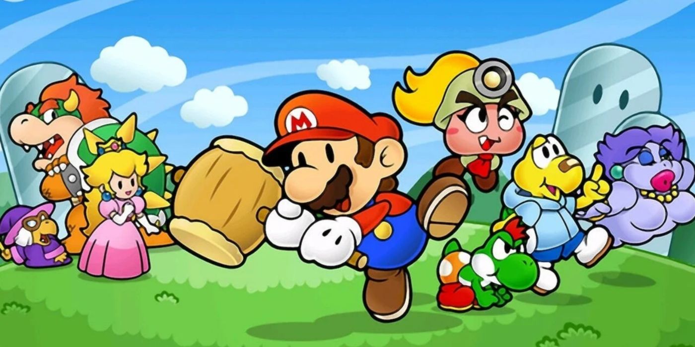Paper Mario: The Thousand-Year Door key art featuring Mario and the supporting cast.