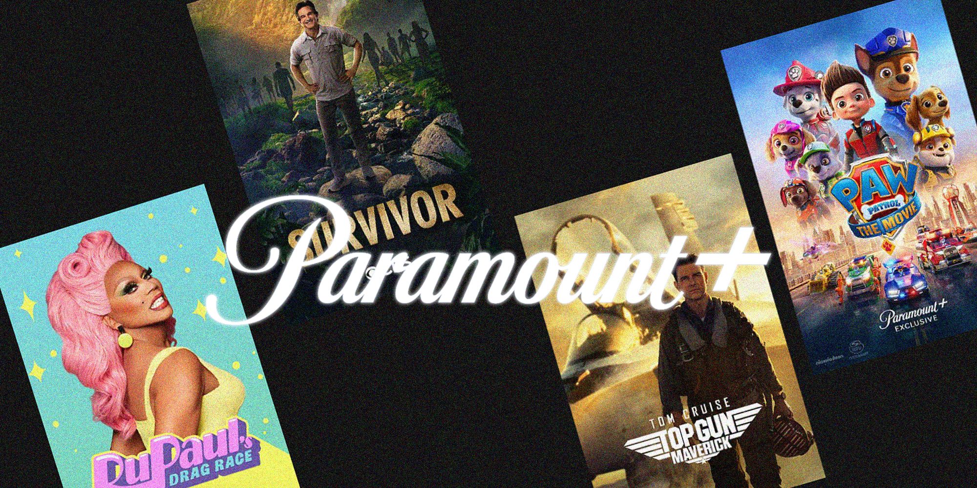 Paramount Plus Logo with Four Titles