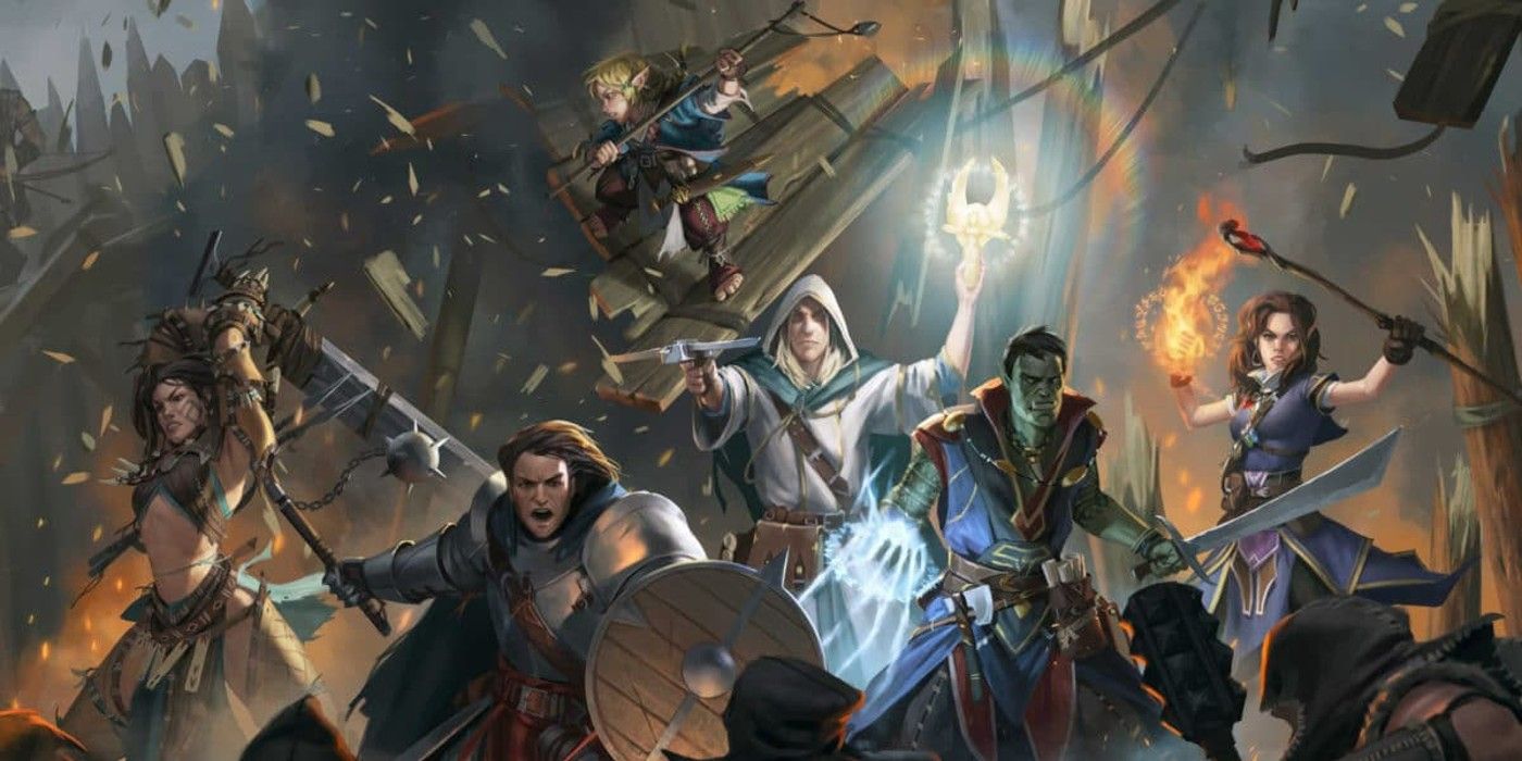 A party of adventurers in Pathfinder