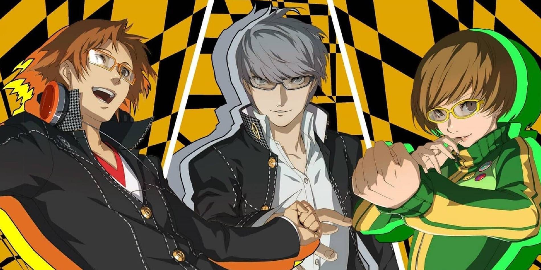 Persona 4 Golden Three Starting Party Member Characters Protagonist Yu, Chie, and Yusuke