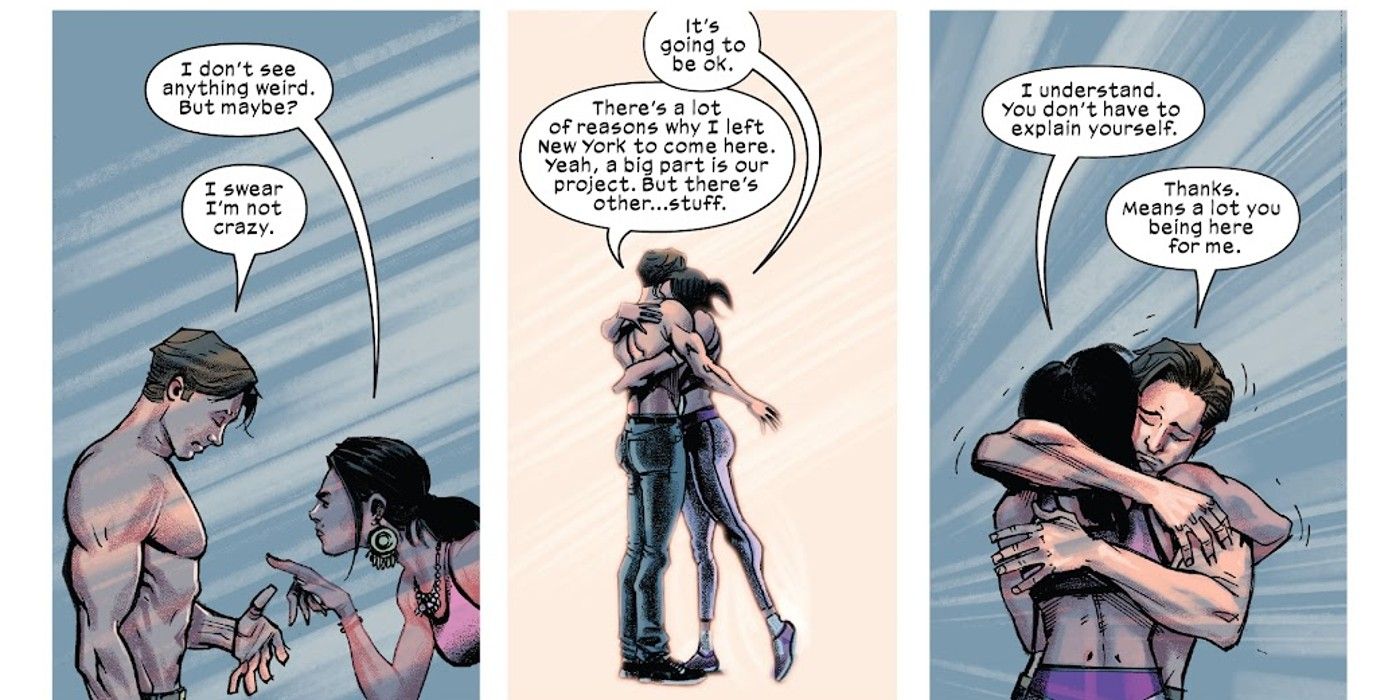 Peter Parker abraça sua nova namorada