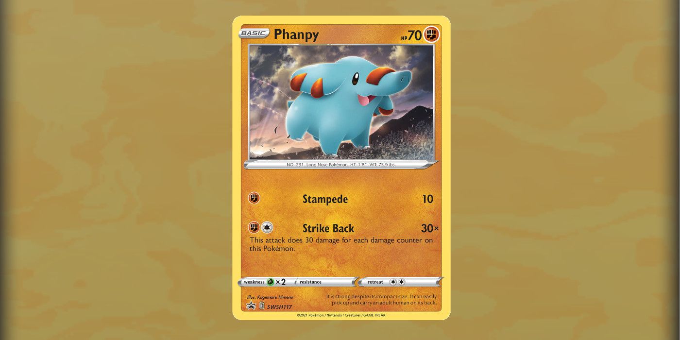 A Black Star Promo card of Phanpy from the Pokémon Trading Card Game.