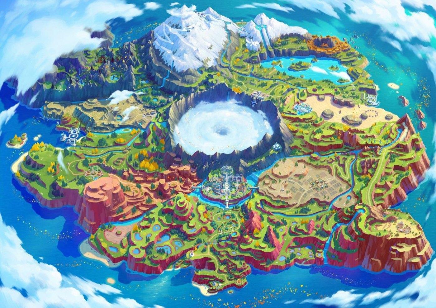 Descrição do mapa Paldea Pokemon SV.
