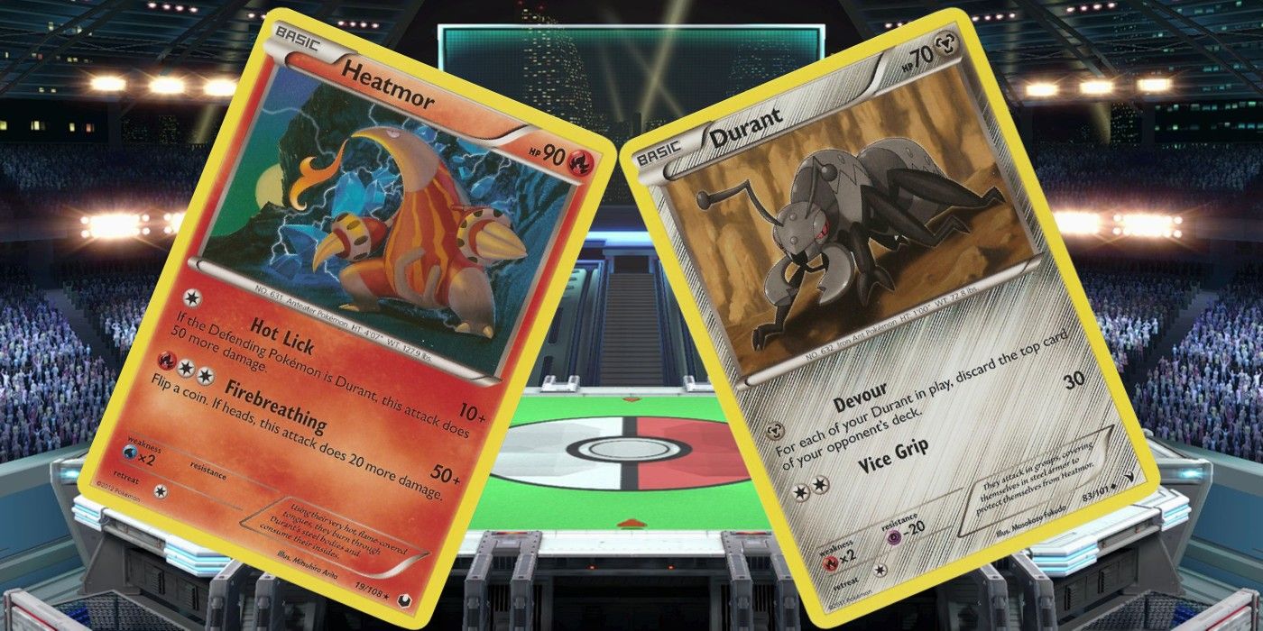 Cartas Heatmor e Durant do Pokémon Trading Card Game