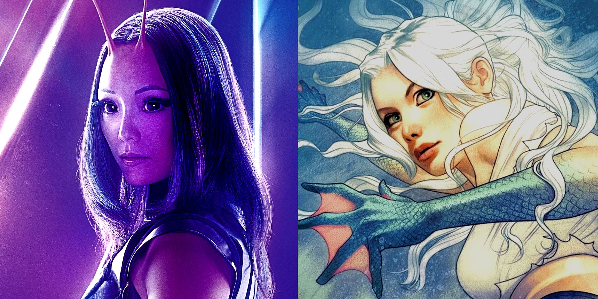 Pom Klementieff as Mantis in the MCU and Dophin in DC