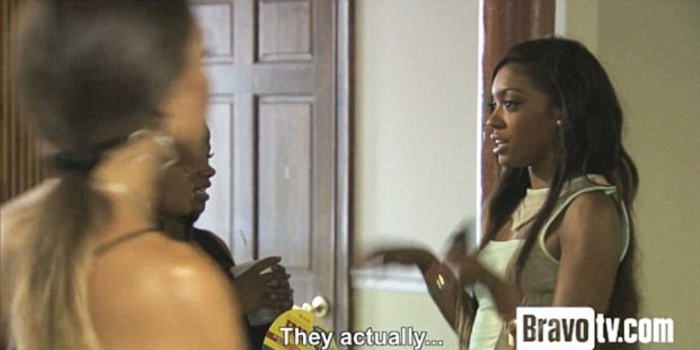 Porsha talking to Phaedra and Kandi in a church on RHOA