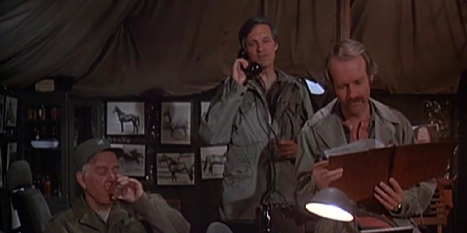 Potter, Hawkeye, and BJ in The Party episode of MASH