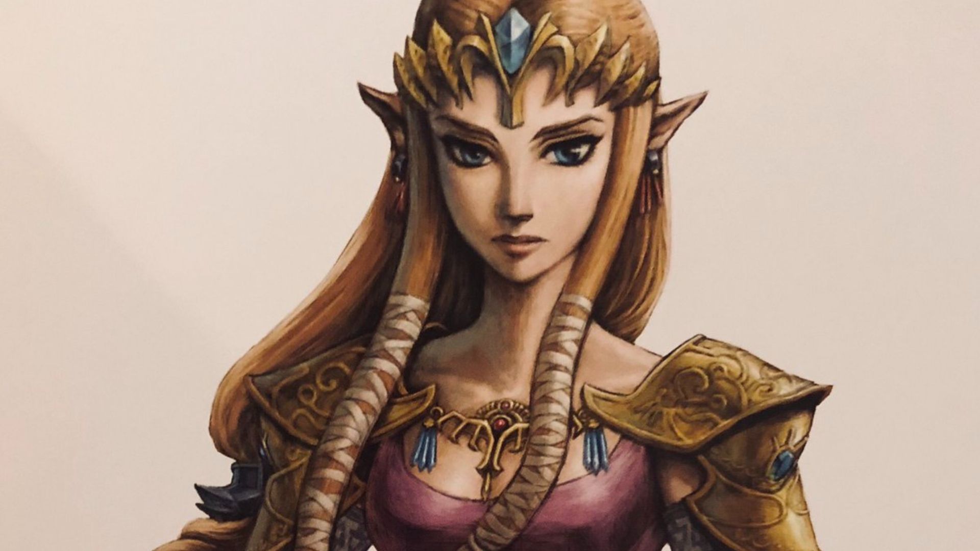 Official art of Princess Zelda from The Legend of Zelda: Twilight Princess.