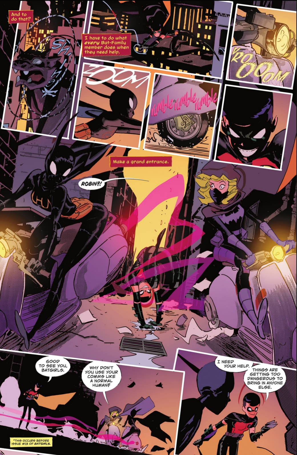 Tim Drake Robin #4: Meeting Batgirls With Grand Entrance