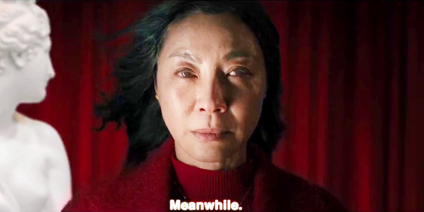 Michelle Yeoh as Evelyn Wang in EEAAO in Twin Peaks' Red Room