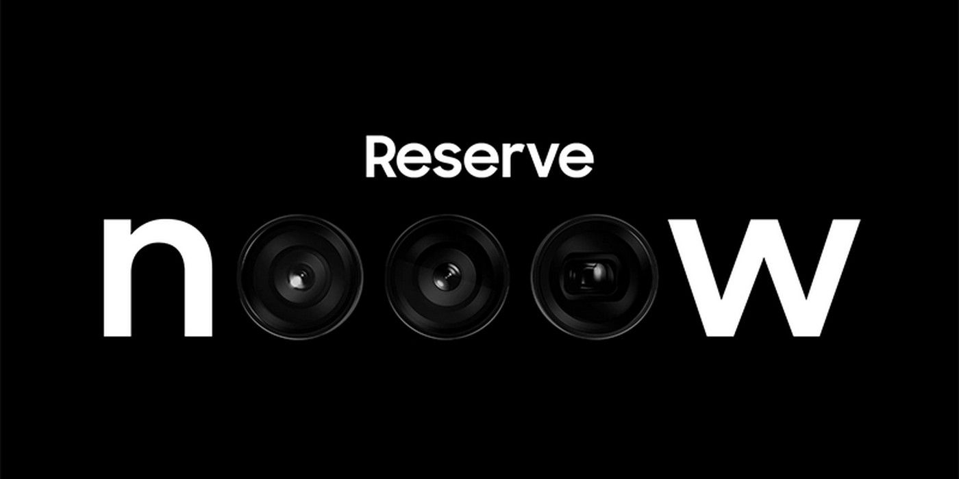 &lsquo;Reserve now&rsquo; is written with three zeros on a black background, with each of the zeros resembling a camera lens