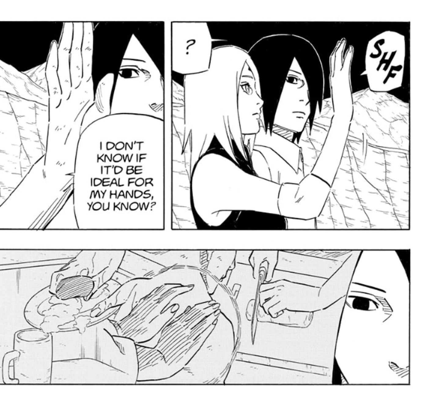 as mãos de sasuke e sakura