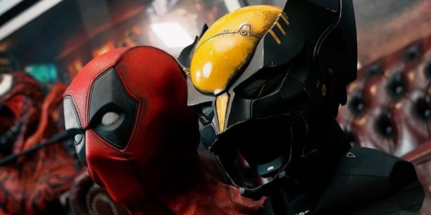 Hugh Jackman Wolverine and Deadpool Helmets
