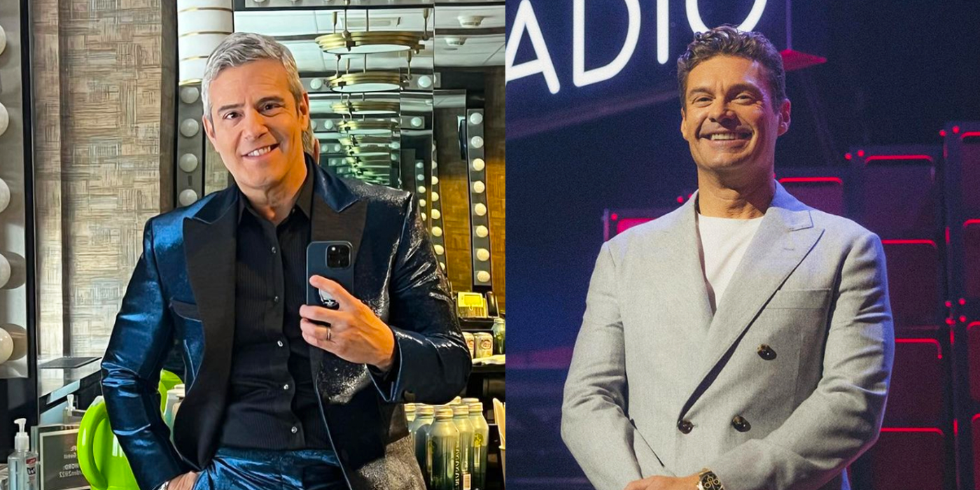 Side by side photos of Andy Cohen and Ryan Seacrest