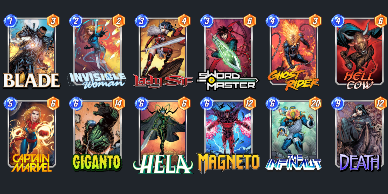 High risk, high reward Hela Deck featuring high cost cards in Marvel SNAP