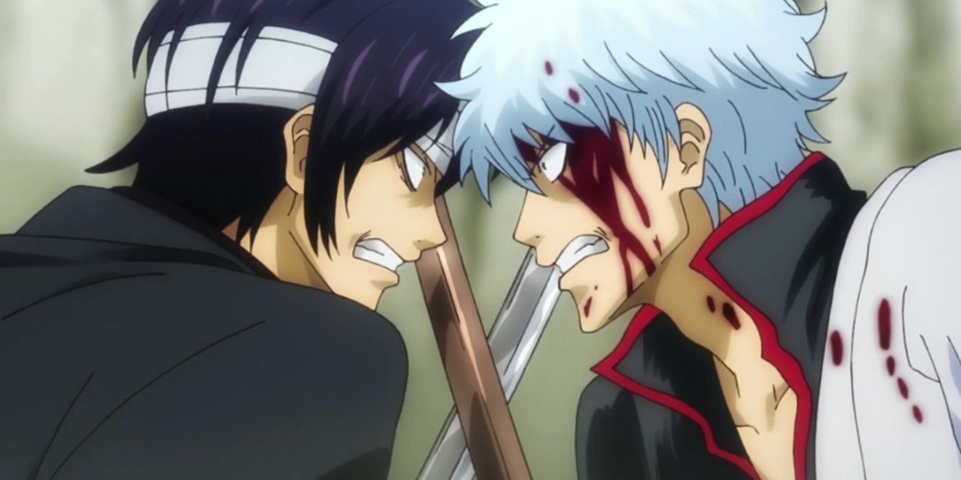 Sakata Gintoki vs Takasugi Shinsuke in Gintama.