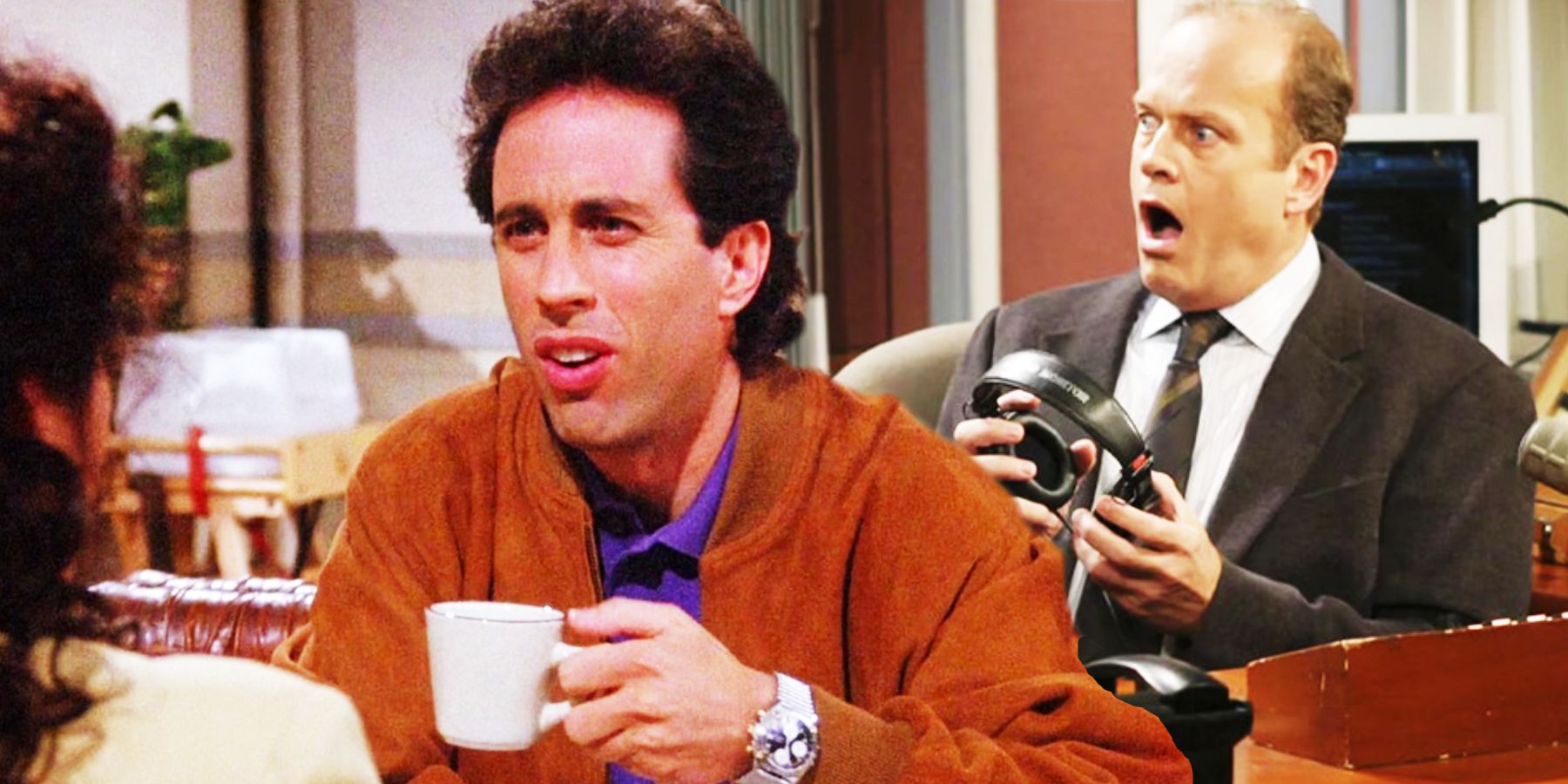 Jerry Seinfeld in Seinfeld and Kelsey Grammer in Frasier
