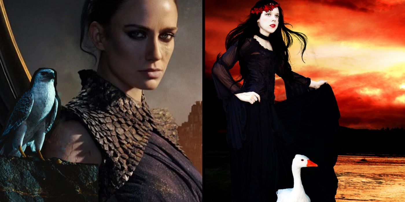 Serafina Pekkala and Kaisa from His Dark Materials.